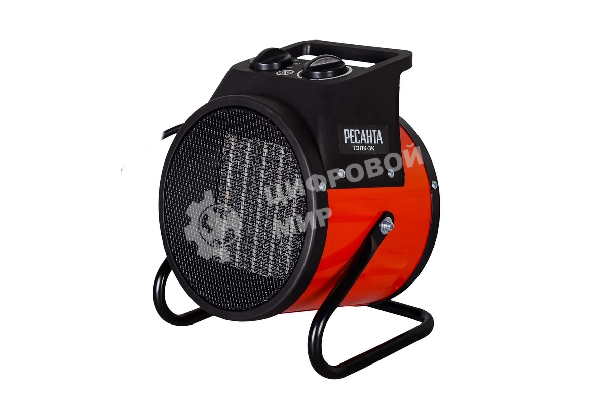 Тепловая электрическая пушка ТЭПК-3K (керам.нагревательный элемент) круглый корпус