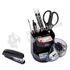 Настольный набор Deli E38253 (12 предметов) пластик, черный