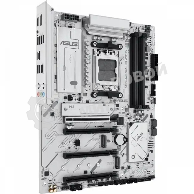 Материнская плата ASUS B850 MAX GAMING WIFI W, AM5, AMD B850, 4xDDR5, 4xSATA, 3xM.2, 1xPCIe 5.0 x16, 1xPCIe 4.0 x4, 2xPCIe 3.0 x1, 1xDisplayPort, 1xHDMI, 1x2.5Gb LAN, Wi-Fi 6E, Bluetooth 5.3, 1xUSB-C 10Gbps, 3xUSB-A 10Gbps, 2xUSB-A 5Gbps, 2xUSB-A 2.0, 3x3