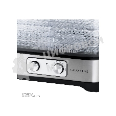 Сушилка для овощей и фруктов Galaxy Line GL 2639, черный с серебристым, с механическим управлением, 500 вт