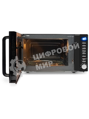 Микроволновая печь Hyundai HYM-D3034 черный/серебристый, 20 л, 700 Вт, переключатели - кнопки, поворотный механизм