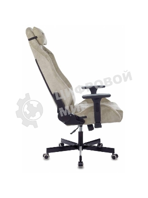Кресло игровое Бюрократ Knight N1 Fabric бежевый Light-21, с подголов. крестовина металл