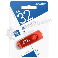 Флешка USB Smartbuy Twist Red (SB032GB3TWR), 32Gb, USB 3.0/3.1, R/W 70/40, красный