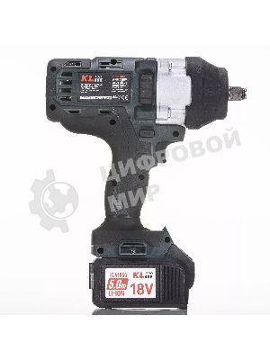 Профессиональный бесщеточный гайковерт аккумуляторный KLPRO KLSS18BHX-50 (18В, Li-ion-2шт, 5.0Ач, 800Нм, 2 скорости, подсветка,З/У,в кейсе)
