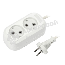 Удлинитель бытовой Smartbuy (SBE-10-2-02-N) 2 гнз х 2,0 м (10А/2.2 кВт, ПВС 2х1.0)
