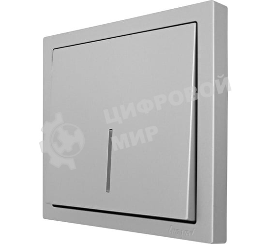 Выключатель 1-кл. с индик. СП ZIMA IP20 10А безвинт. зажим серый матовый LEZARD 704-7488-111QC