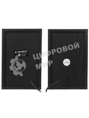 Акустическая система Gembird SPK-201, черный МДФ,2х2,5 Вт, регулятор громкости, USB