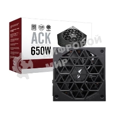Блок питания 1STPLAYER ACK HA-650AC1, 650Вт, 80 PLUS Standard, 140мм, черный