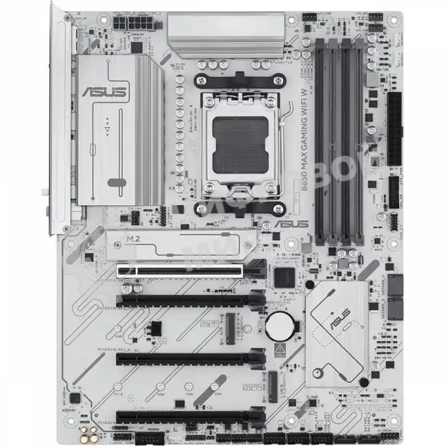 Материнская плата ASUS B850 MAX GAMING WIFI W, AM5, AMD B850, 4xDDR5, 4xSATA, 3xM.2, 1xPCIe 5.0 x16, 1xPCIe 4.0 x4, 2xPCIe 3.0 x1, 1xDisplayPort, 1xHDMI, 1x2.5Gb LAN, Wi-Fi 6E, Bluetooth 5.3, 1xUSB-C 10Gbps, 3xUSB-A 10Gbps, 2xUSB-A 5Gbps, 2xUSB-A 2.0, 3x3