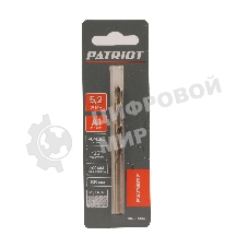 Сверло PATRIOT EXPERT по металлу, Р6М5К5, 5,2 мм, 1 шт в блистере