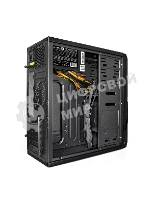 Компьютерный корпус Miditower ExeGate XP-329S-UNS400 (ATX, БП UNS400 с вент. 12см, 2*USB, аудио, черный)