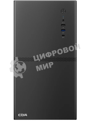 Компьютерный корпус CBR mATX Minitower V863, без БП, 1хUSB 3.0 Type C, 1хUSB 3.0, 1хUSB 2.0, HD Audio+Mic, черный PCC-MATX-V863-WPSU