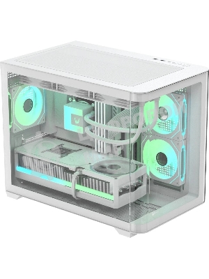 Компьютерный корпус AeroCool/Formula Crystal U2M Floe белый без БП mATX 1xUSB 3.0 audio bott PSU