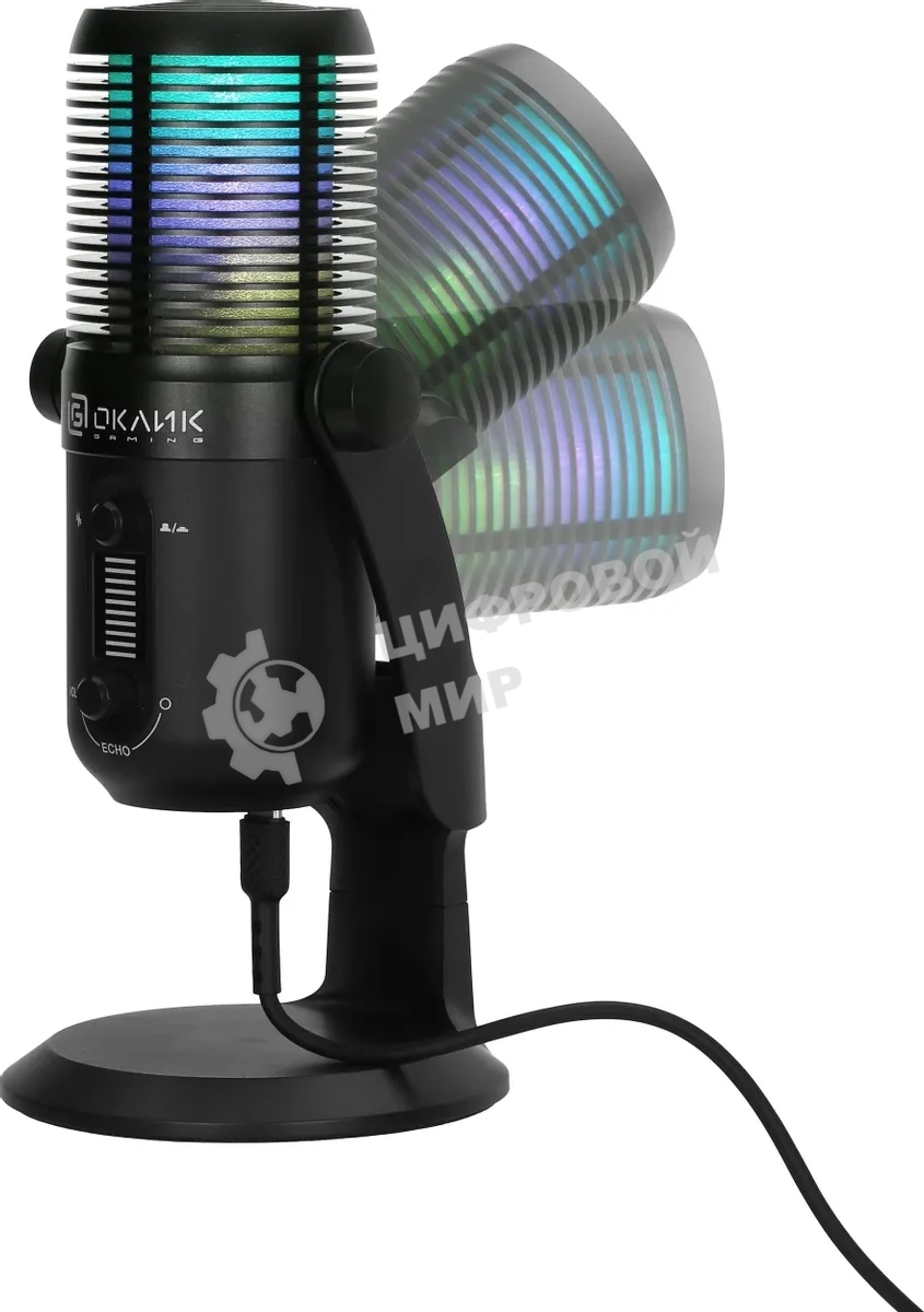 Микрофон проводной Оклик SM-400G 2м черный