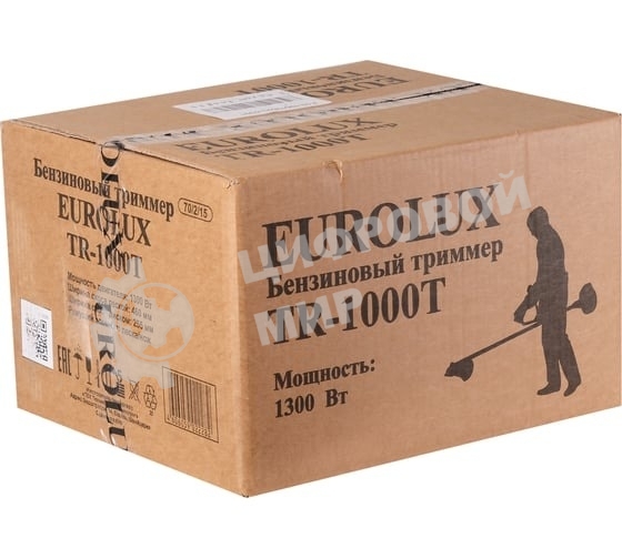 Бензиновый триммер Eurolux TR-1000T 70/2/15 2-х такт,1 кВт, ширина 255мм, бак 700мл, 7 кг