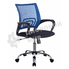Кресло компьютерное Бюрократ CH-695N/SL/BL/TW-11 спинка сетка синий TW-05, сиденье черный TW-11, крестовина хром