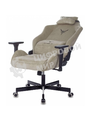 Кресло игровое Бюрократ Knight N1 Fabric бежевый Light-21, с подголов. крестовина металл