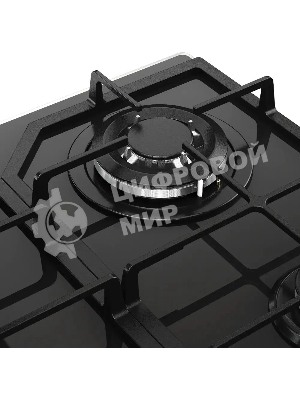 Варочная поверхность MONSHER/ Варочная поверхность MONSHER, газ, High-Tech, 59 см, автоматический электроподжиг, газ-контроль, форсунки под сжиженый газ, SABAF конфорки, чугунные решетки, черный