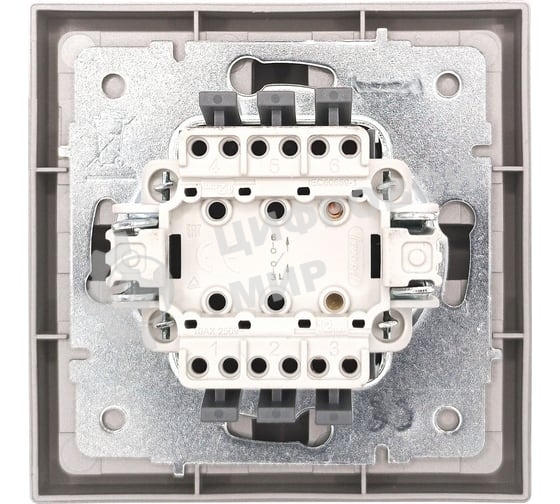 Выключатель 1-кл. с индик. СП ZIMA IP20 10А безвинт. зажим серый матовый LEZARD 704-7488-111QC
