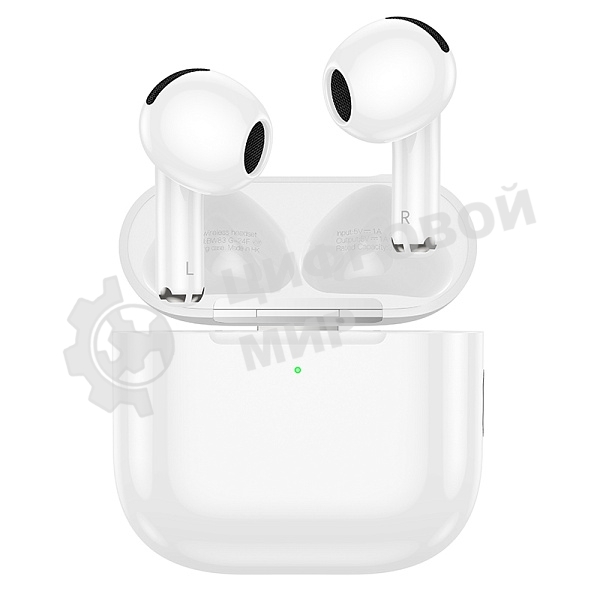 Наушники TWS Borofone BW83 белый, вкладыши, Bluetooth, до 4 ч