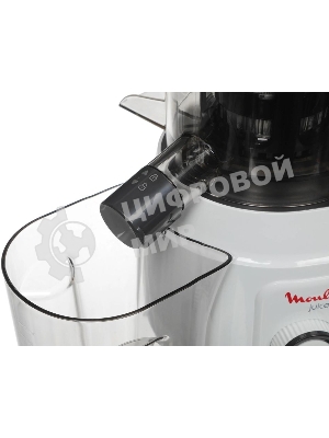 Соковыжималка Moulinex ZU150110 белый/черный, шнековая вертикальная, 150 Вт, 800 мл, электронное, реверс