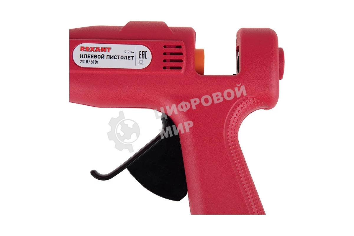 Клеевой пистолет Rexant 60 Вт O 11 мм С КНОПКОЙ (блистер)