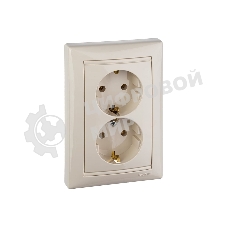 Электроустановочные изделия Legrand Legrand 774370 Розетка двойная (моноблок) Valena с заземлением (слоновая кость)