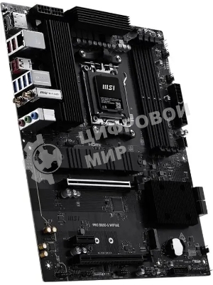Материнская плата MSI PRO B850-S WIFI6E, AM5, AMD B850, 4xDDR5, 4xSATA, 2xM.2, 1xPCIe 4.0 x16, 1xPCIe 4.0 x4, 1xPCIe 3.0 x1, 1xDP, 1xHDMI, 1x2.5Gb LAN, Wi-Fi 6E, Bluetooth 5.3, 1xUSB-C 10Gbps, 3xUSB-A 10Gbps, 4xUSB-A 5Gbps, 3x3.5 мм, 7.1, ATX