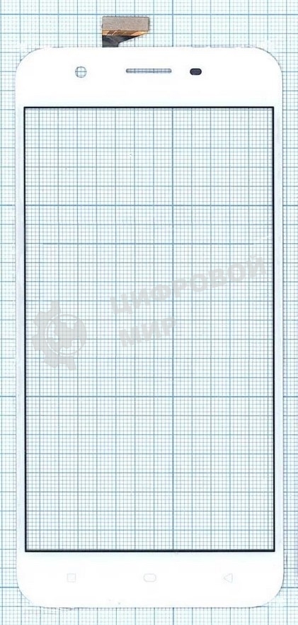 Сенсорное стекло (тачскрин) для Oppo A39, белое