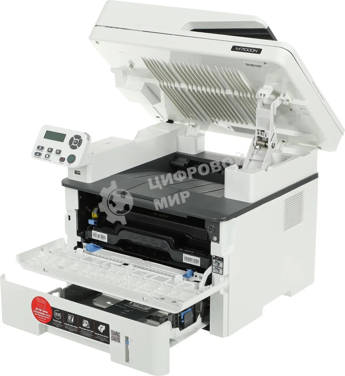 МФУ лазерное Pantum M7100DN, A4, ч/б, печ. до 33 стр/мин., скан. до 24 стр/мин., 1200x1200dpi, USB, RJ-45