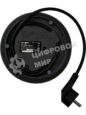 Чайник электрический Hyundai HYK-S5806 1.7 л, 2200 Вт, серебристый матовый/черный