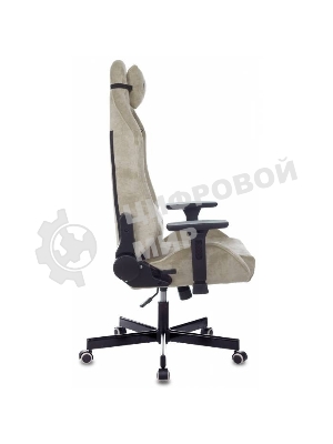 Кресло игровое Бюрократ Knight N1 Fabric бежевый Light-21, с подголов. крестовина металл
