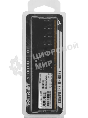 Оперативная память Patriot Signature, DDR5, 8GB (1x8 GB), 5600 MHz, CL46, DIMM