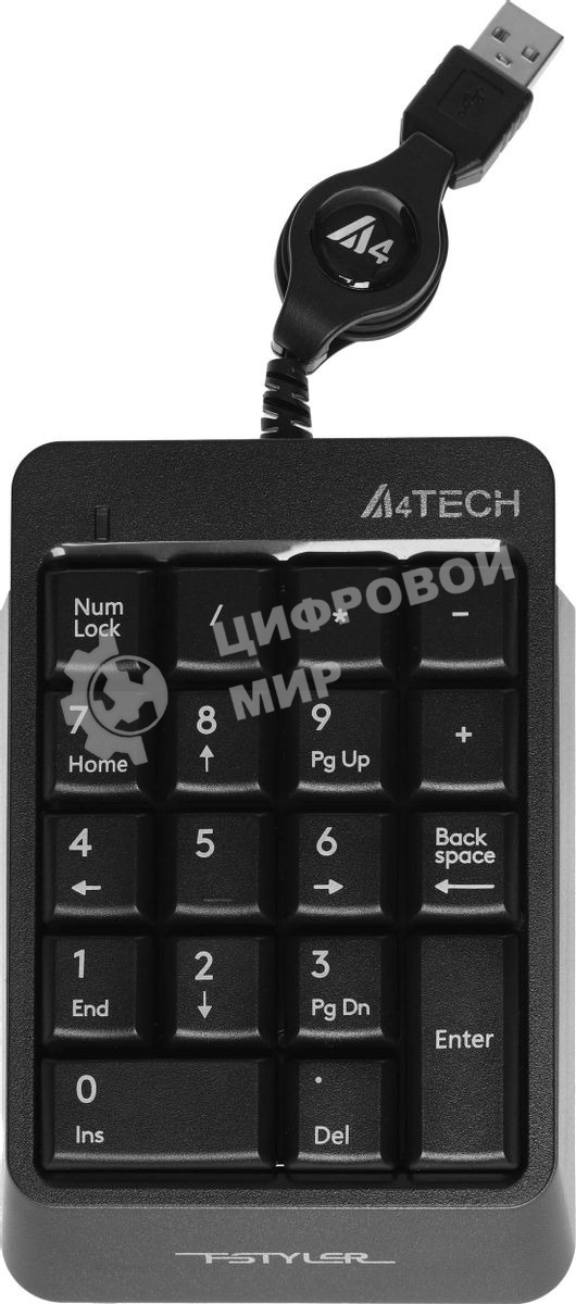 Числовой блок проводной A4Tech Fstyler FK13, USB, серый