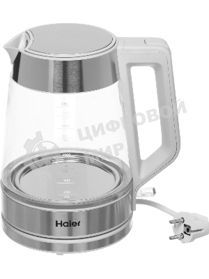 Чайник электрический Haier HK-500 1.7л. 2200Вт серый/белый корпус: стекло/пластик (TD0029955RU)