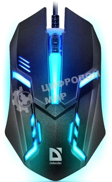 Мышь проводная Defender Hit MB-550 черный, 1600 dpi, USB, кнопки - 4