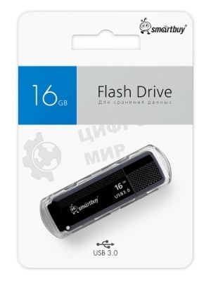 Флешка USB Smartbuy Dock (SB16GBDK-K3), 16Gb, USB 3.0/3.1, R/W 70/25, черный