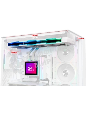 Система водяного охлаждения Lian-Li HydroShift II LCD-S 360TL ARGB Soc-AM5/AM4/1700/1851 белый 4-pin 33dB Al+Cu LCD Ret (G89.GHS2LCDS36TW.R0)