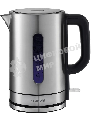 Чайник электрический Hyundai HYK-S2506 1.7 л, 2200 Вт, серебристый (корпус: металл)