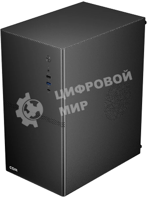 Компьютерный корпус CBR mATX Minitower V863, без БП, 1хUSB 3.0 Type C, 1хUSB 3.0, 1хUSB 2.0, HD Audio+Mic, черный PCC-MATX-V863-WPSU