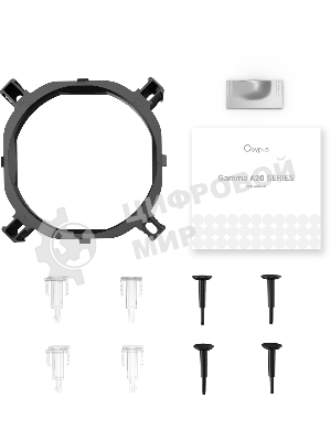 Кулер для процессора Ocypus Gamma A20 WH ARGB, 92mm FARGB FAN, Top FARGB Panel, 2 HEAT PIPES, 3-PIN, 1900 RPM, 21DBA, HYDRO BEARING, LGA115X/1200/1700/18XX, AM4/AM5