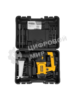 Перфоратор Denzel RHVB-1250-32, SDS-plus, 1250 Вт, 5,5 Дж, от сети