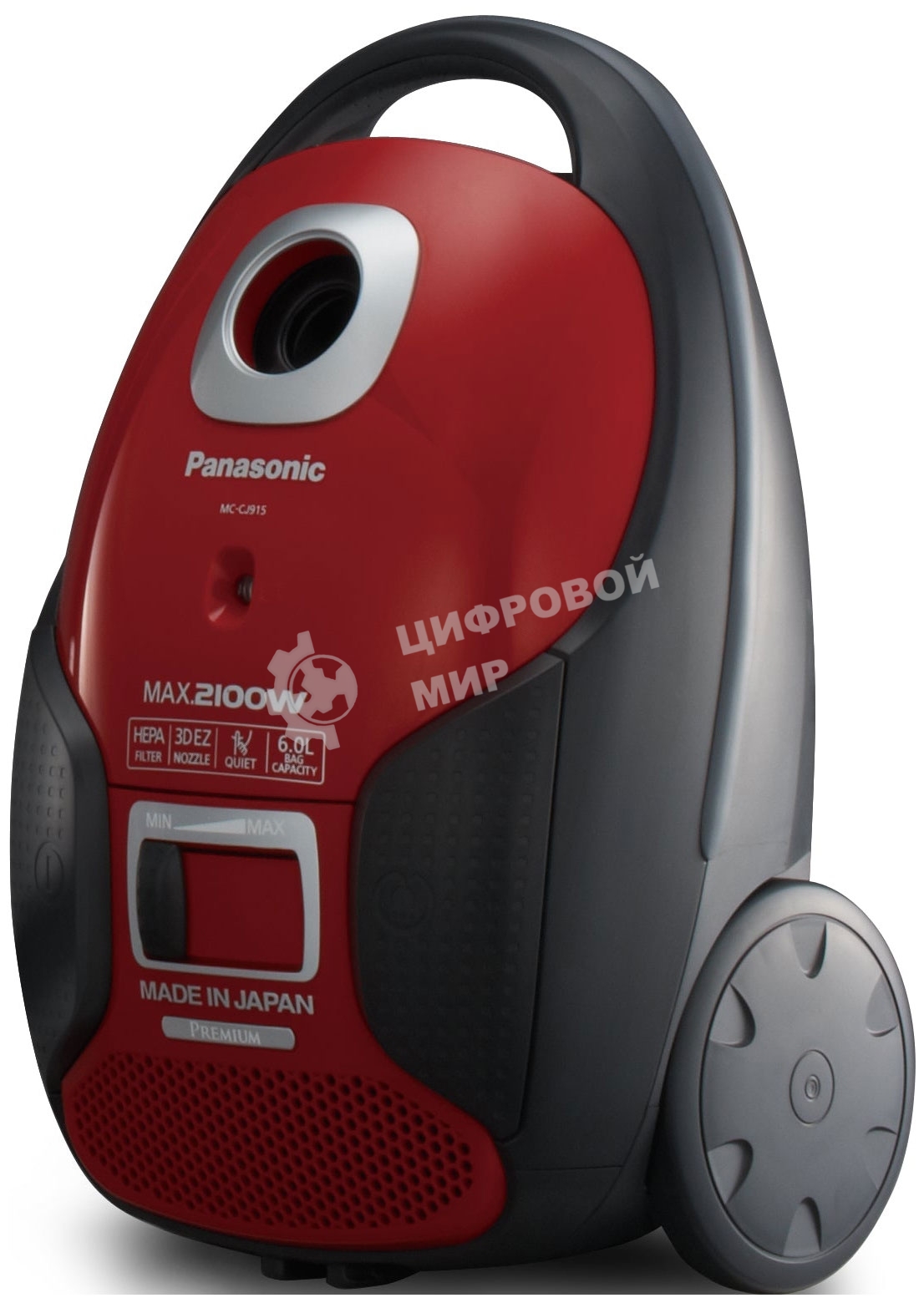 Пылесос Panasonic MC-CJ915R красный, 380/2100 Вт, уборка сухая, пылесборник мешок 6 л