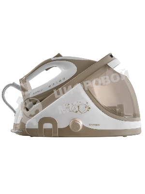 Парогенератор электрический Endever Delta-400, белый/бежевый, мощность 2600 Вт, пост. подача пара 140 г/мин, макс. паровой удар до 400 г/мин