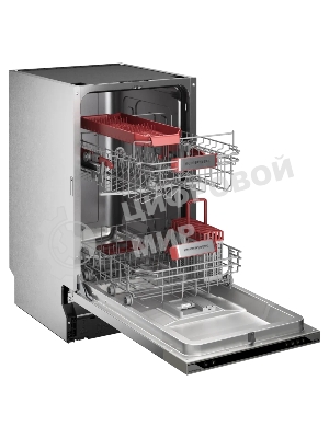 Встраиваемая посудомоечная машина Kuppersberg, High-Tech, 45 см, 10 комплектов, 3 корзины, 7 программ, конденсационная сушка, автоматическое открывание двери, LED подсветка, кнопочное управление, энергоэффективность А+++