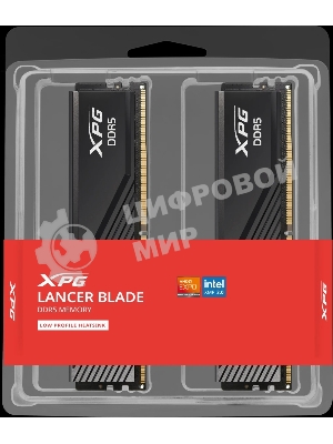 Оперативная память XPG Lancer Blade, DDR5, 32GB (2x16 GB), 6000 MHz, CL36, радиатор, черный