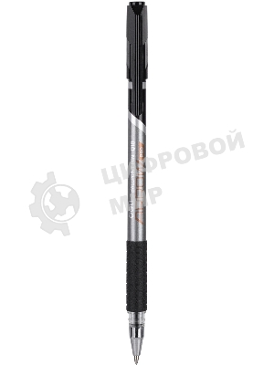 Набор ручек шариковых Deli Arrow EQ10-BK-P синий металлик/черный, черные чернила, коробка картонная (12шт) сменный стержень, линия 0.7мм, резиновая манжета