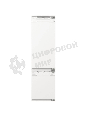 Встраиваемый холодильник Gorenje NRKI519E82WF, 193 см, электронное управление, цифровой дисплей, Wi-Fi, NoFrost Dual, Multiflow 360, контейнер CrispZone с контролем влажности, функция ConvertActive, AdaptTech, MultiAdjust, жесткое крепление, инверторный компрессор, уровень шума 35 дБ