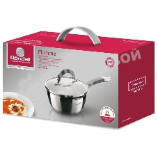 Ковш Rondell Flamme RDS-026, 1.3л, 16см, с крышкой, стальной