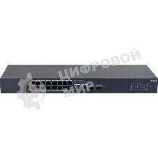 Коммутатор Dahua DH-CS4218-16ET-135 (L2) 16x100Мбит/с 2xКомбо (1000BASE-T/SFP) 16PoE 135W управляемый